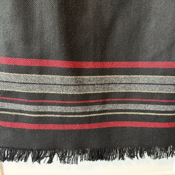 Requirements Fringe Blanket MIDI Skirt  Size 10 Vtg wool blend - Picture 3 of 9
